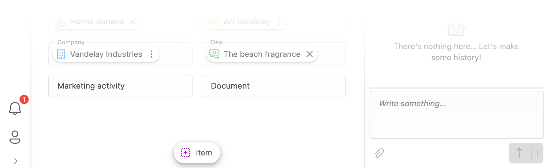 Action button with both icon and label visible