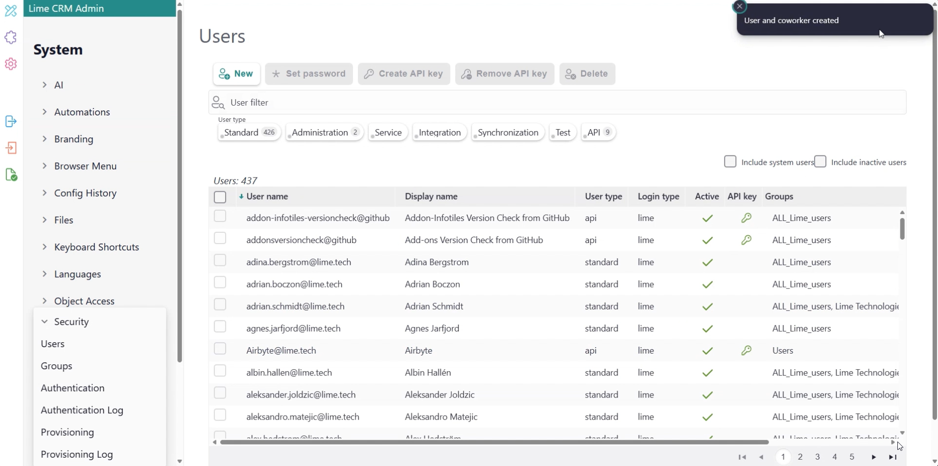 create coworker when user is created