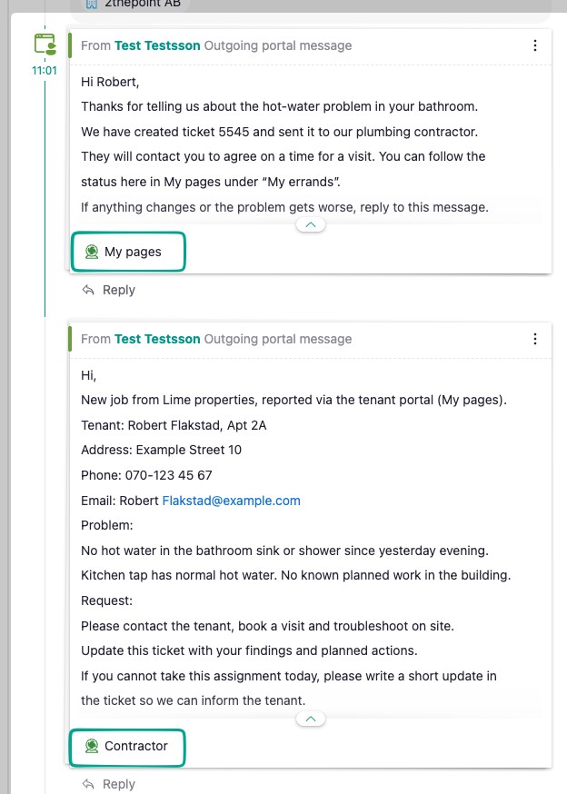 Multiple portals on one Ticket