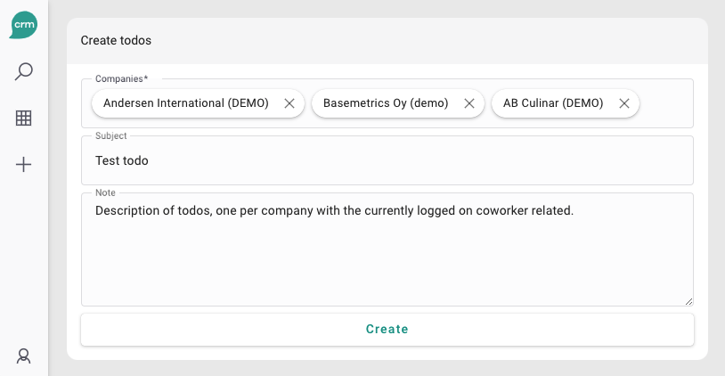 create todos component