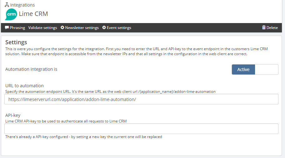 config automation lime marketing