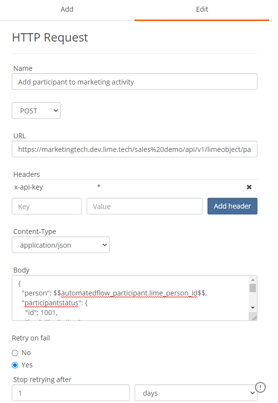 http request settings